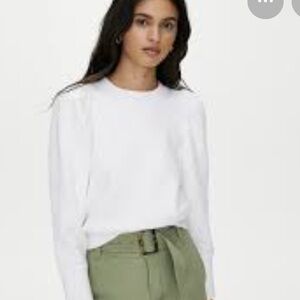 Aritzia Little Moon Bonbon Yellow Puff Sleeve Sweater Sweatshirt